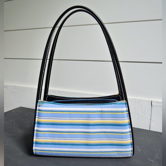 VINTAGE Kate Spade New York Multicolour Striped Handbag Y2K Retro Purse Designer - Picture 4 of 16